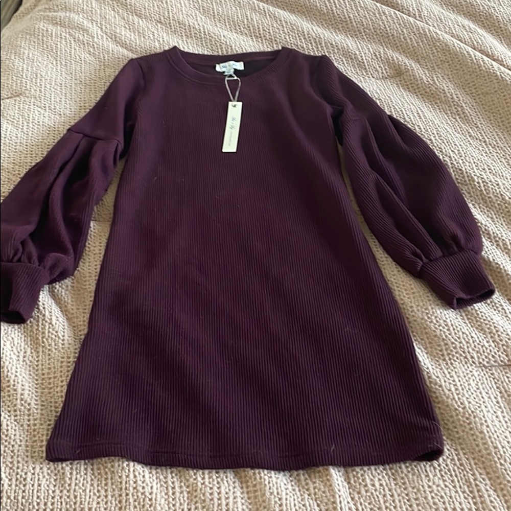 Burgundy sweater dress